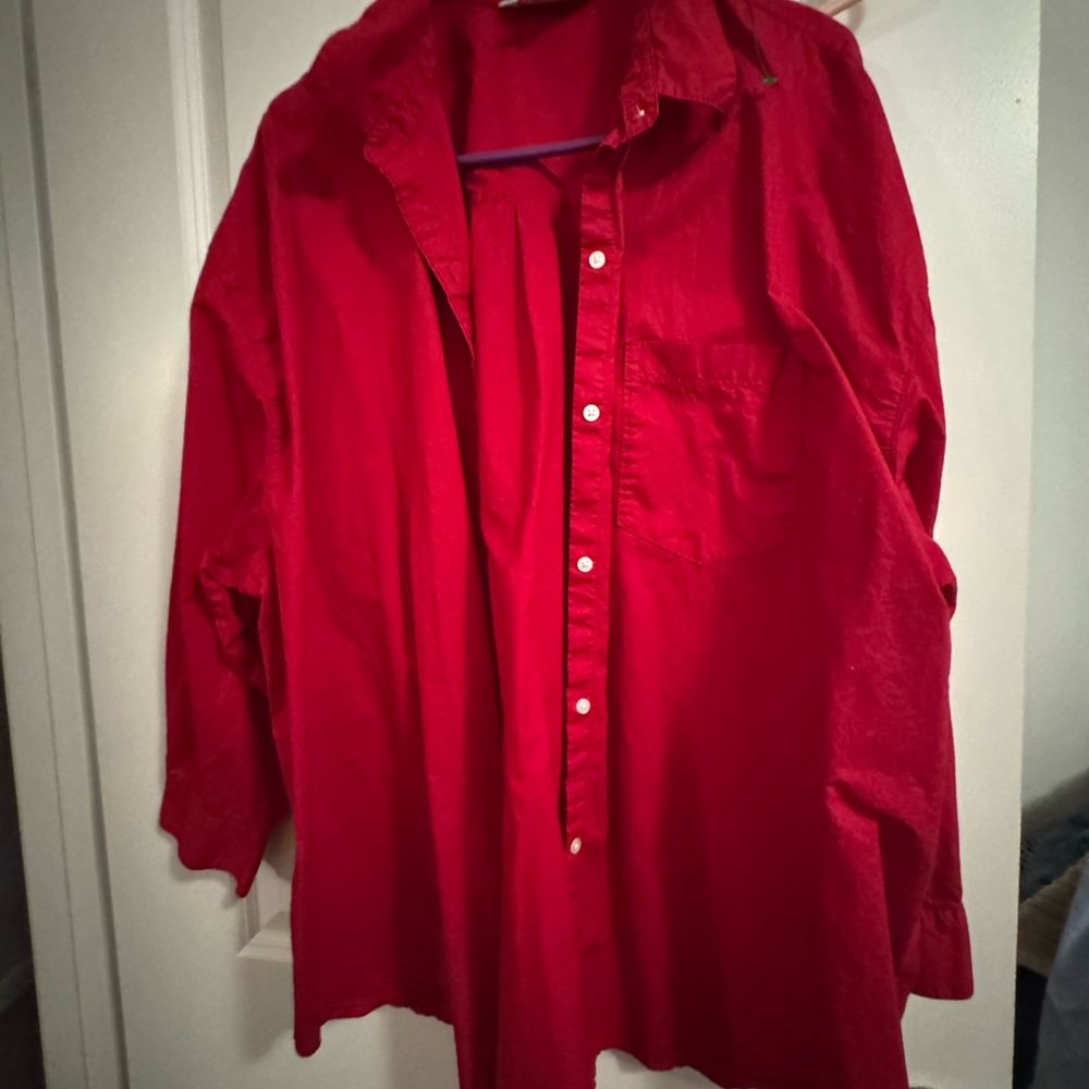 Old Navy Red Button Down Shirt